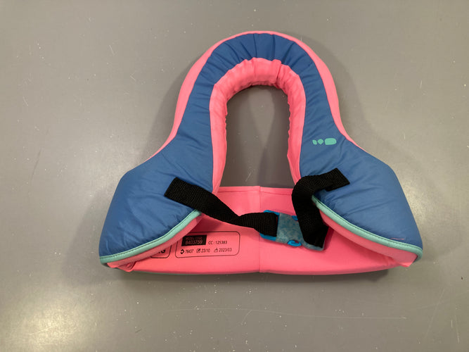 Gilet de natation Nabaiji rose bleu 15-25kg, moins cher chez Petit Kiwi