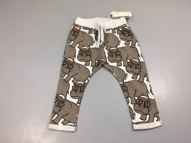 NEUF Pantalon de training gris hippos the new siblings, moins cher chez Petit Kiwi