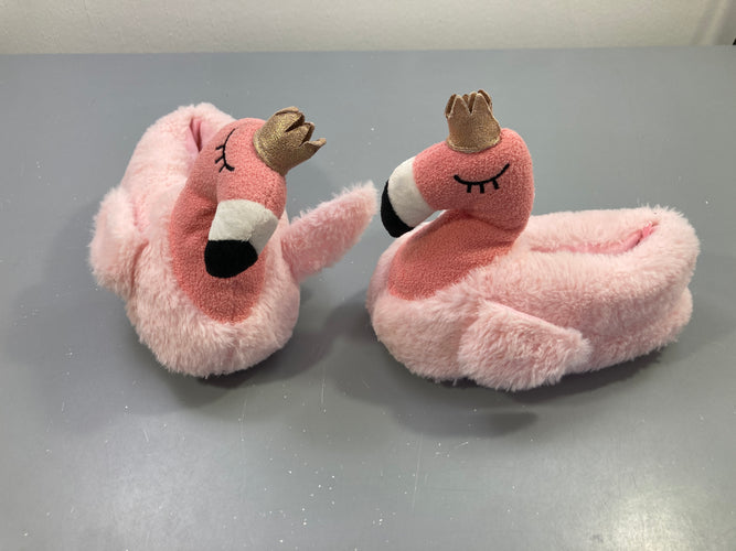 Pantoufles flament rose, moins cher chez Petit Kiwi