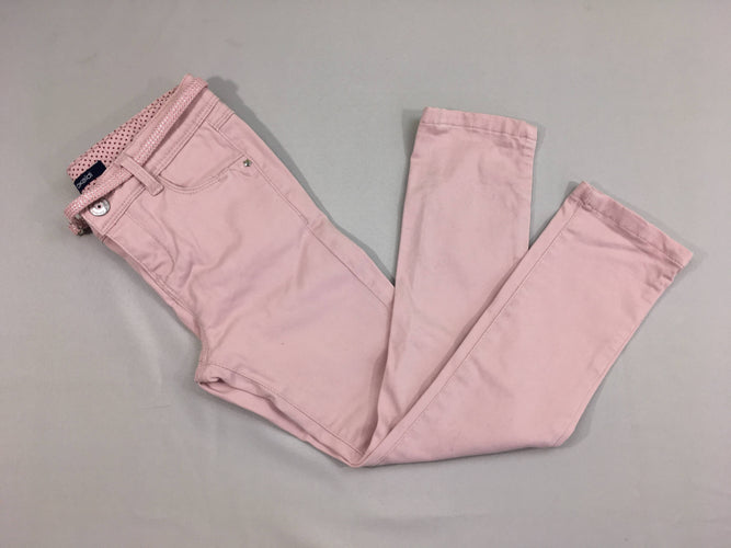 Pantalon rose pâle ceinture, moins cher chez Petit Kiwi