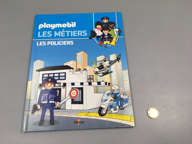 Playmobil Les métiers La policière + Le livre, moins cher chez Petit Kiwi