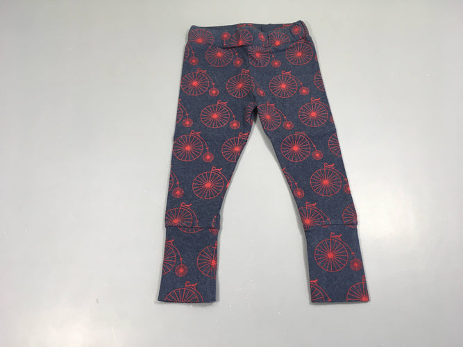 Legging bleu foncé chiné vélos l'asticot, moins cher chez Petit Kiwi