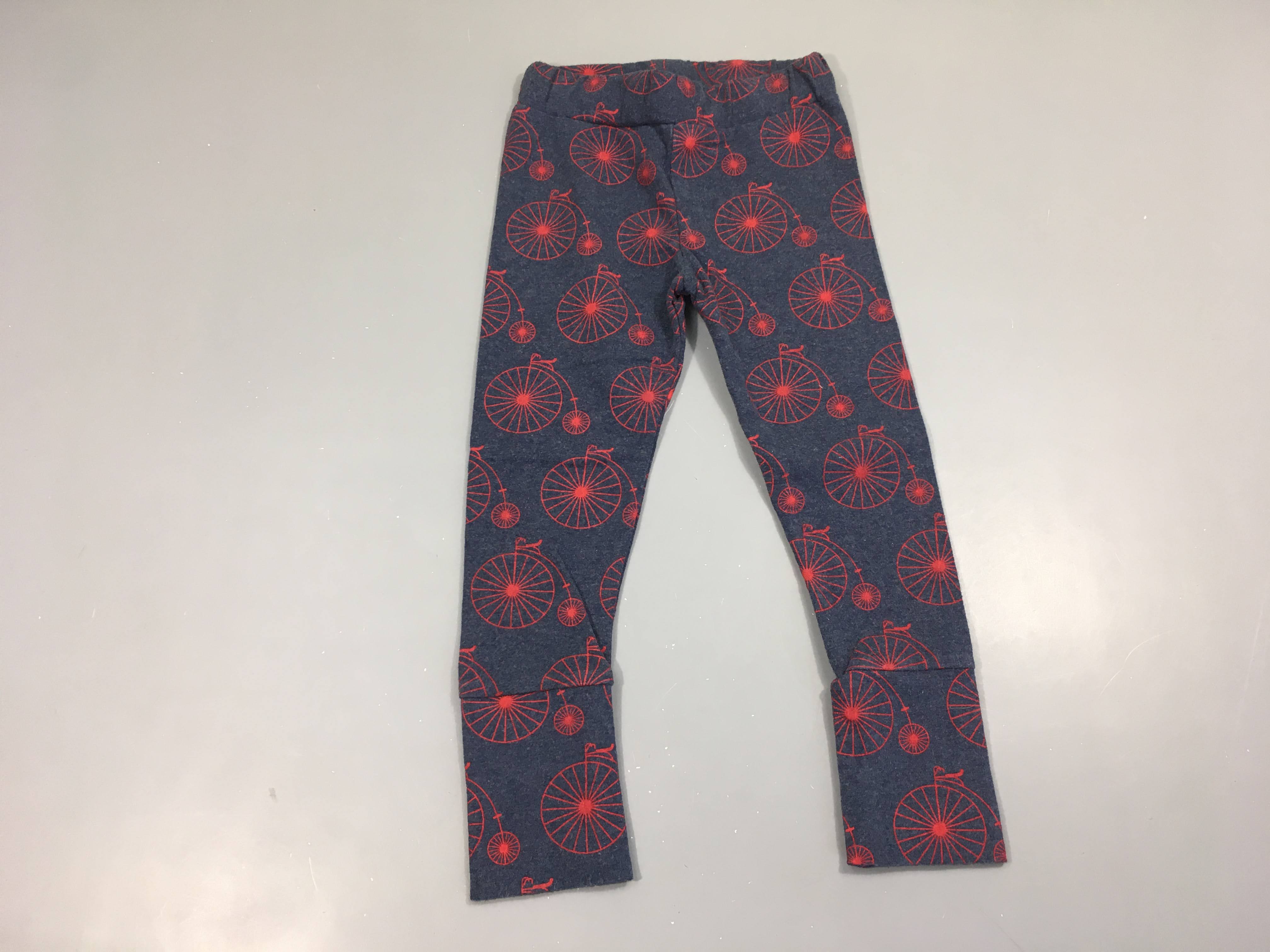 Legging bleu foncé chiné vélos l'asticot