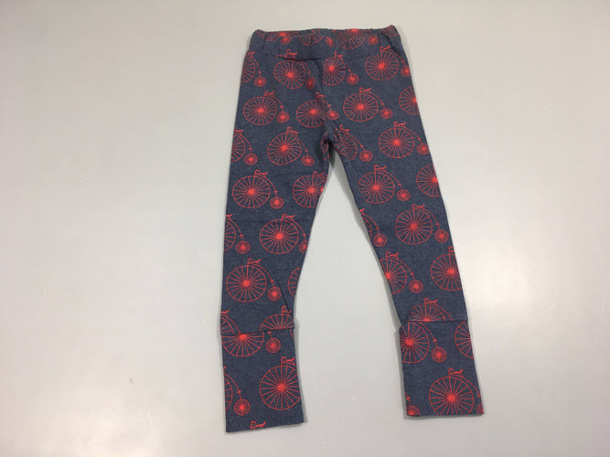 Legging bleu foncé chiné vélos l'asticot, moins cher chez Petit Kiwi