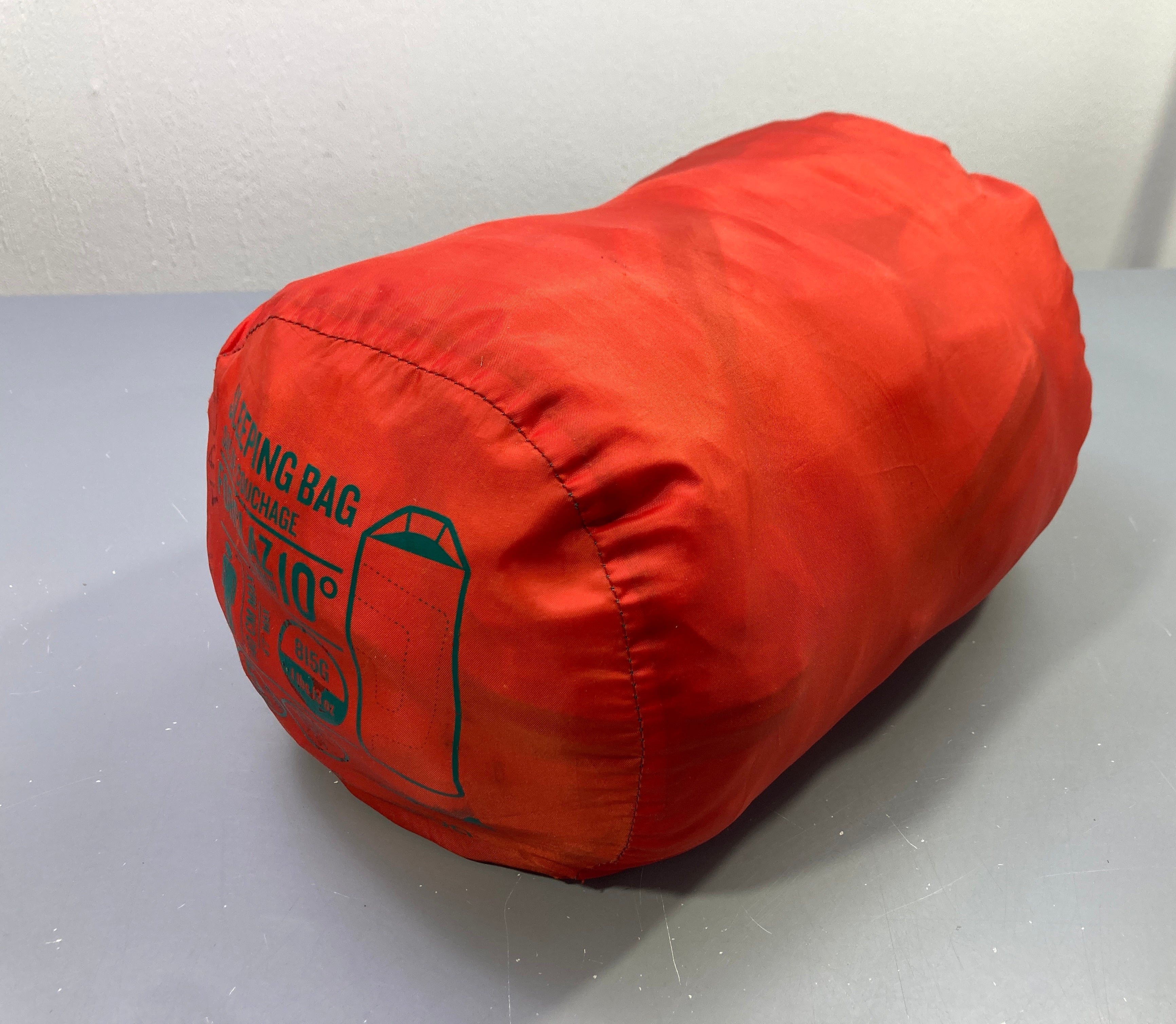 Sac de couchage orange/vert Forclaz junior 10°, 140cm max