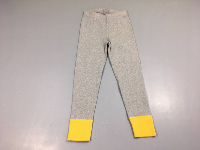 Legging côtelé gris/jaune bonjour Maurice, moins cher chez Petit Kiwi