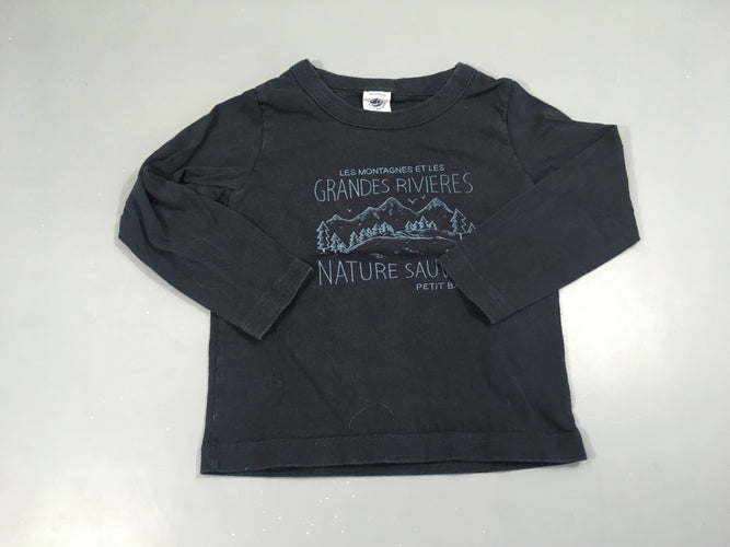 T-shirt m.l bleu foncé grandes rivières, moins cher chez Petit Kiwi