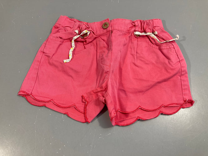 Short toile rose vif, moins cher chez Petit Kiwi