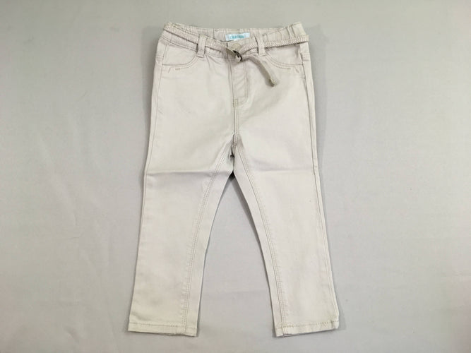 Pantalon beige ceinture, moins cher chez Petit Kiwi