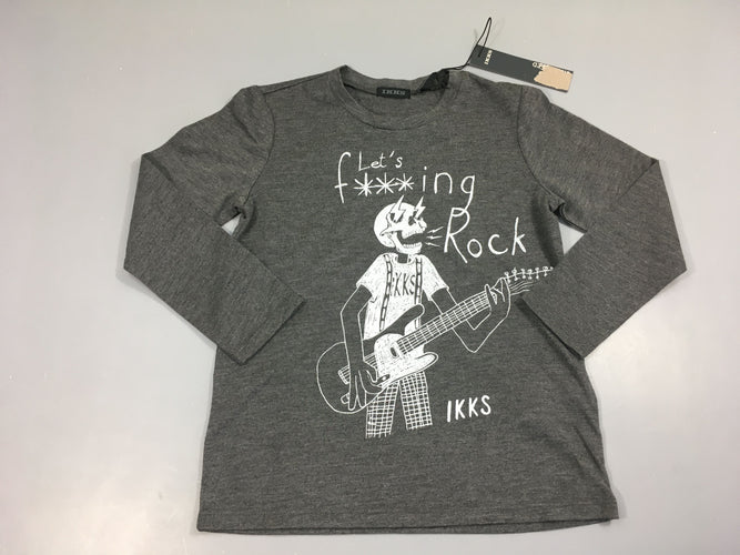 NEUF T-shirt m.l gris foncé chiné squelette, moins cher chez Petit Kiwi