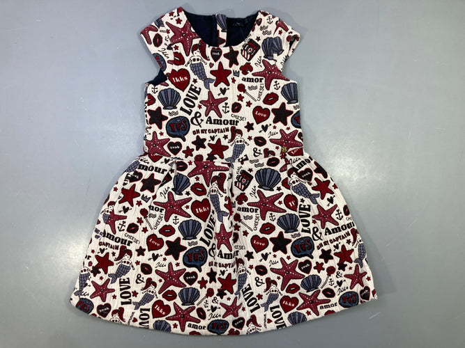 Robe s.m épaisse blanche écriture Love, moins cher chez Petit Kiwi