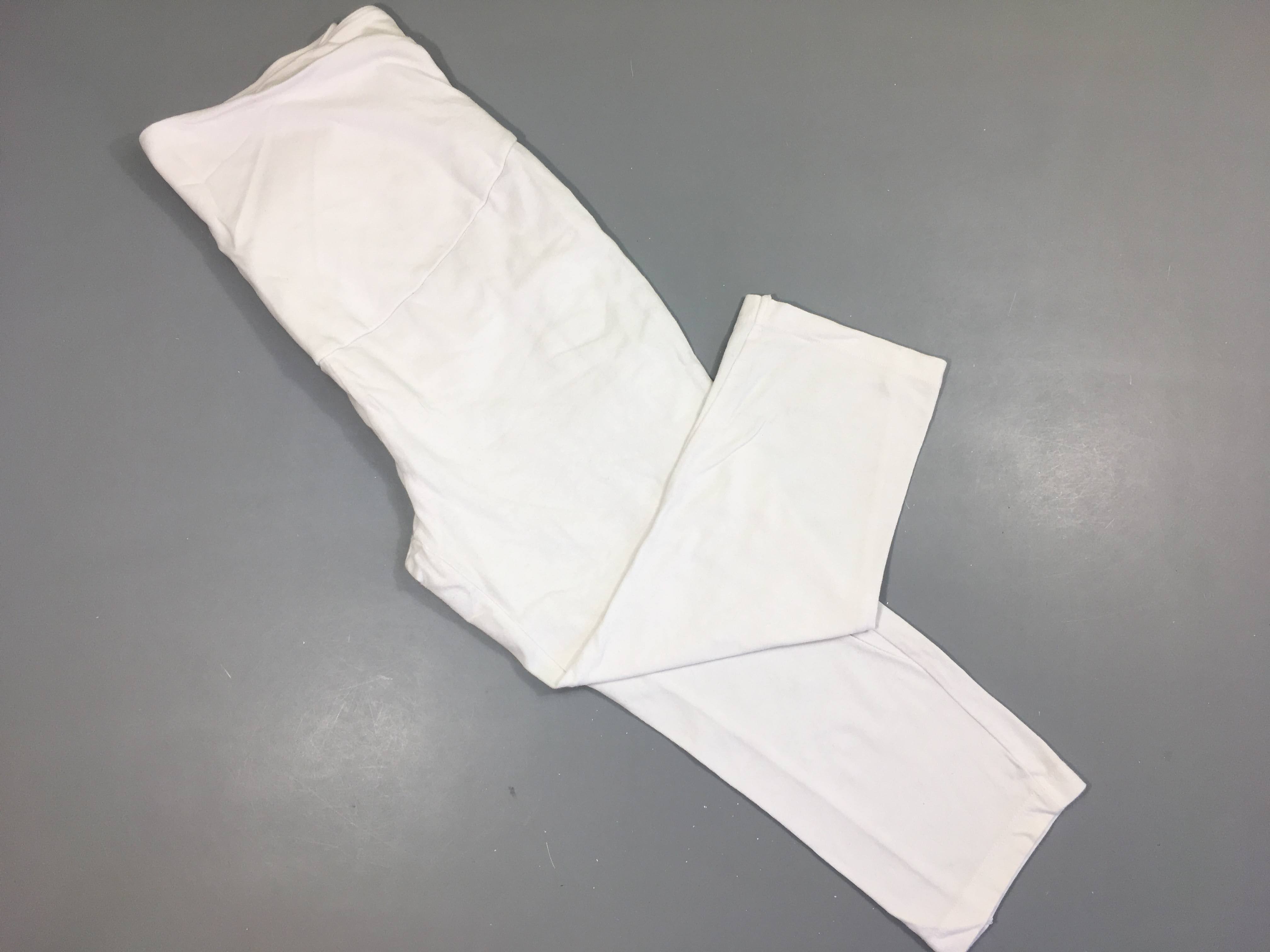 Legging 3/4 blanc de grossesse