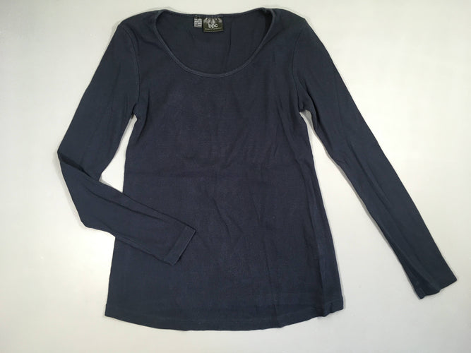 T-shirt m.l côtelé bleu foncé de grossesse, moins cher chez Petit Kiwi