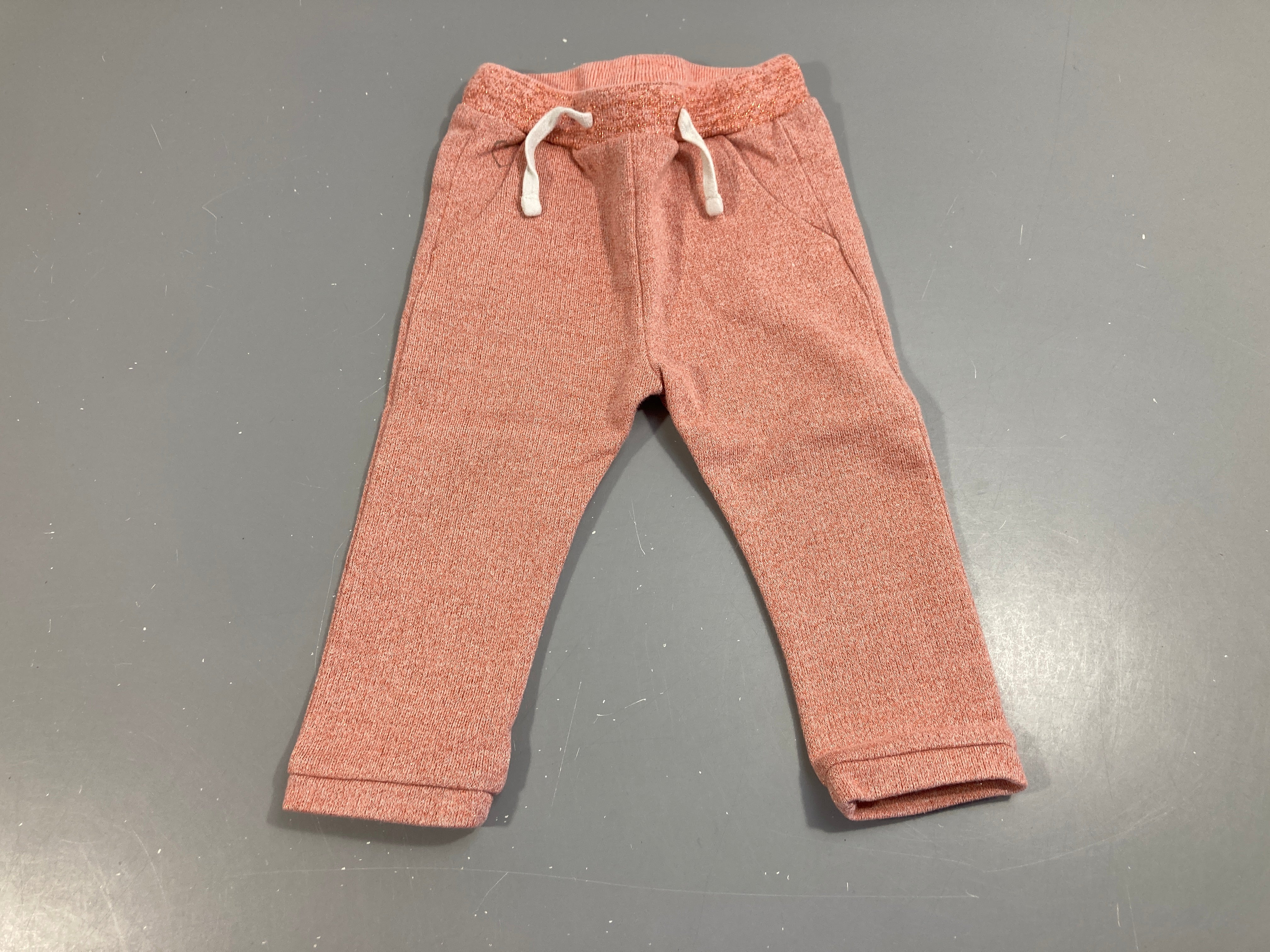 Legging rose fil lurex rose