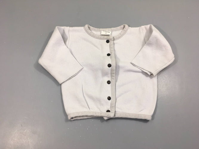 Gilet molleton gris clair pressions studio bohème, moins cher chez Petit Kiwi