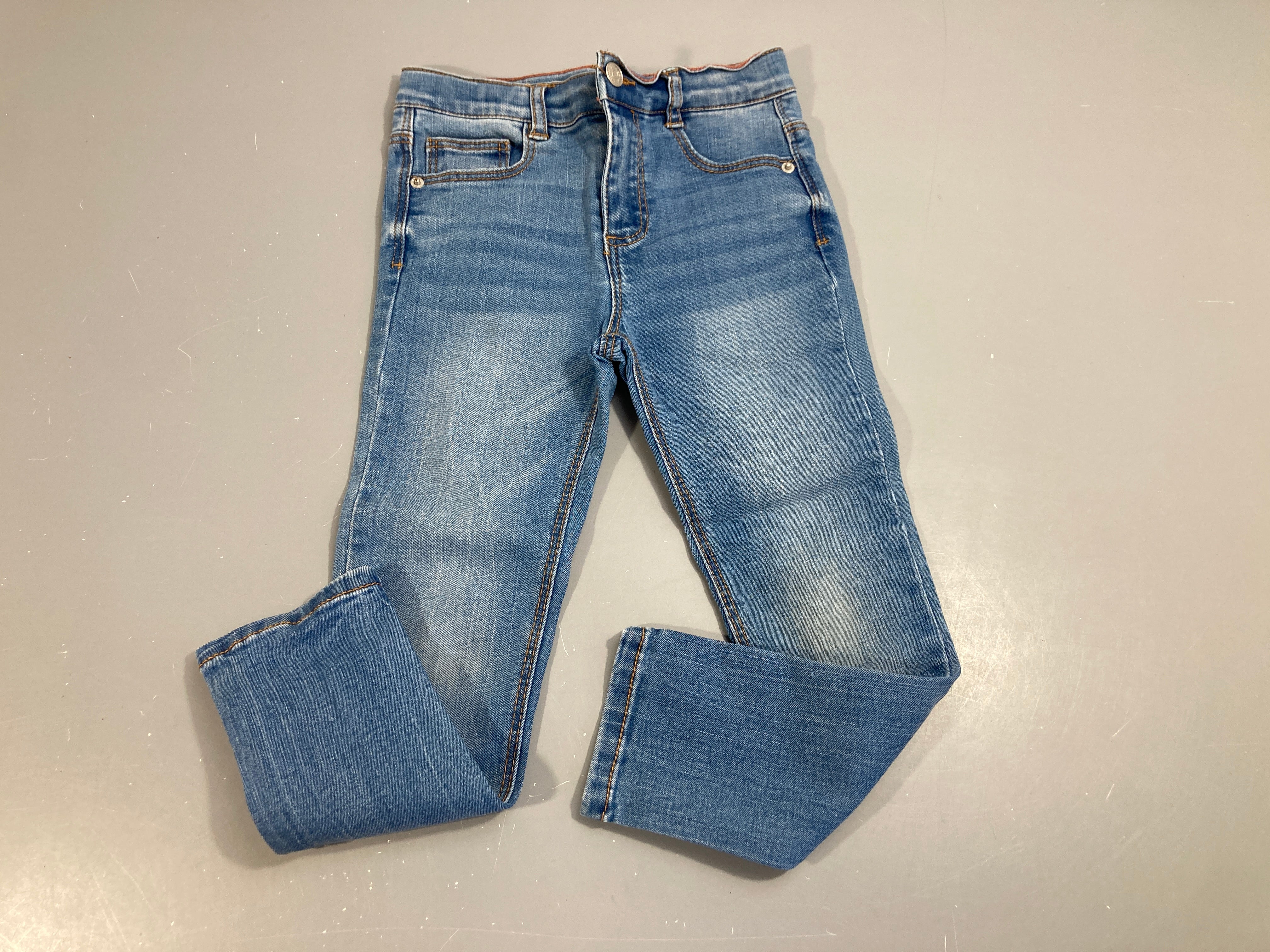 Jeans skinny bleu delavé