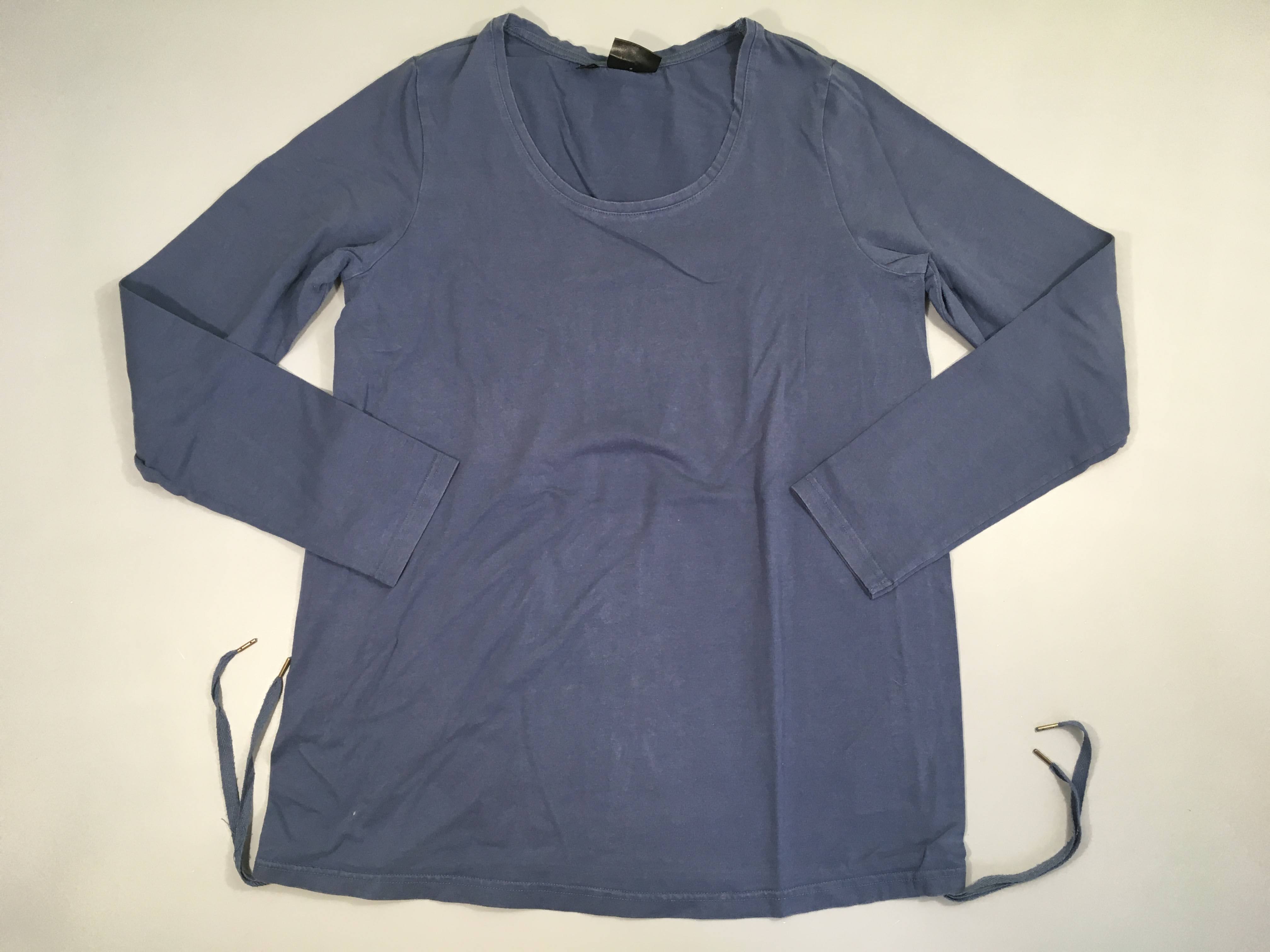 T-shirt m.l bleu foncé Légèrement délavé