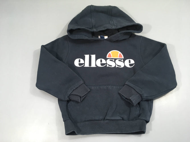 Sweat bleu foncé à capuche Ellesse, moins cher chez Petit Kiwi