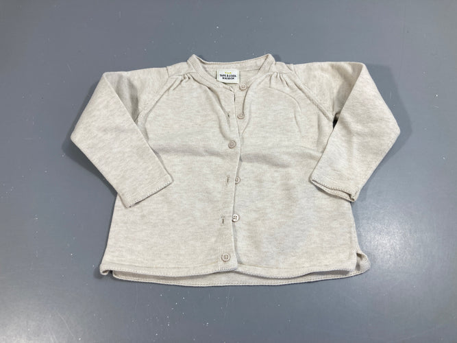 Gilet coton écru, moins cher chez Petit Kiwi