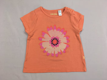 T-shirt m.c orange fleur