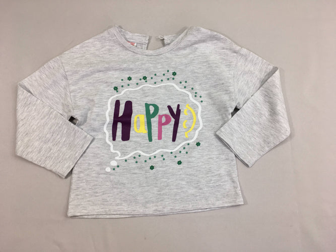 T-shirt m.l gris flammé Happy, moins cher chez Petit Kiwi