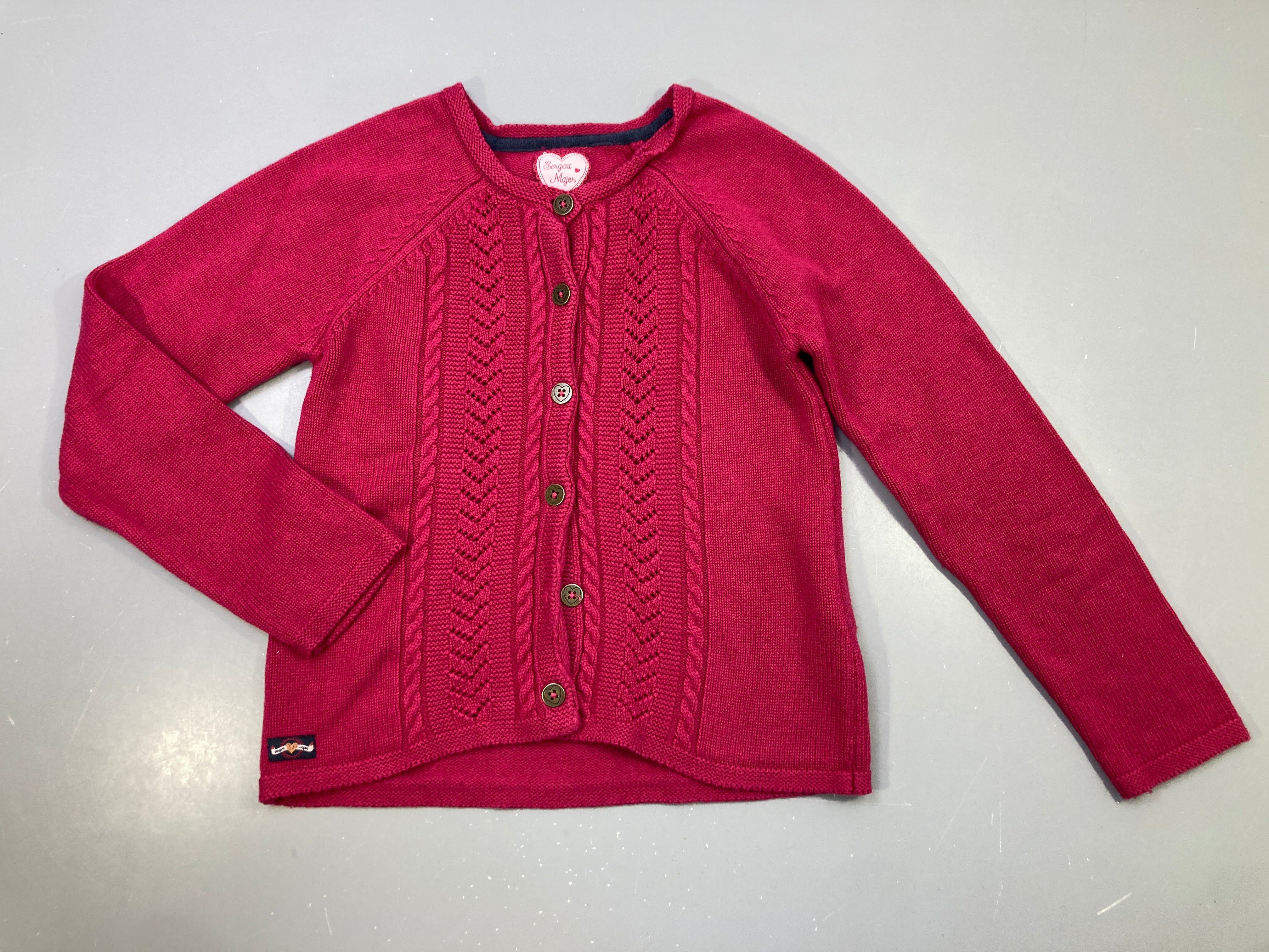 Gilet rose ajouré avant