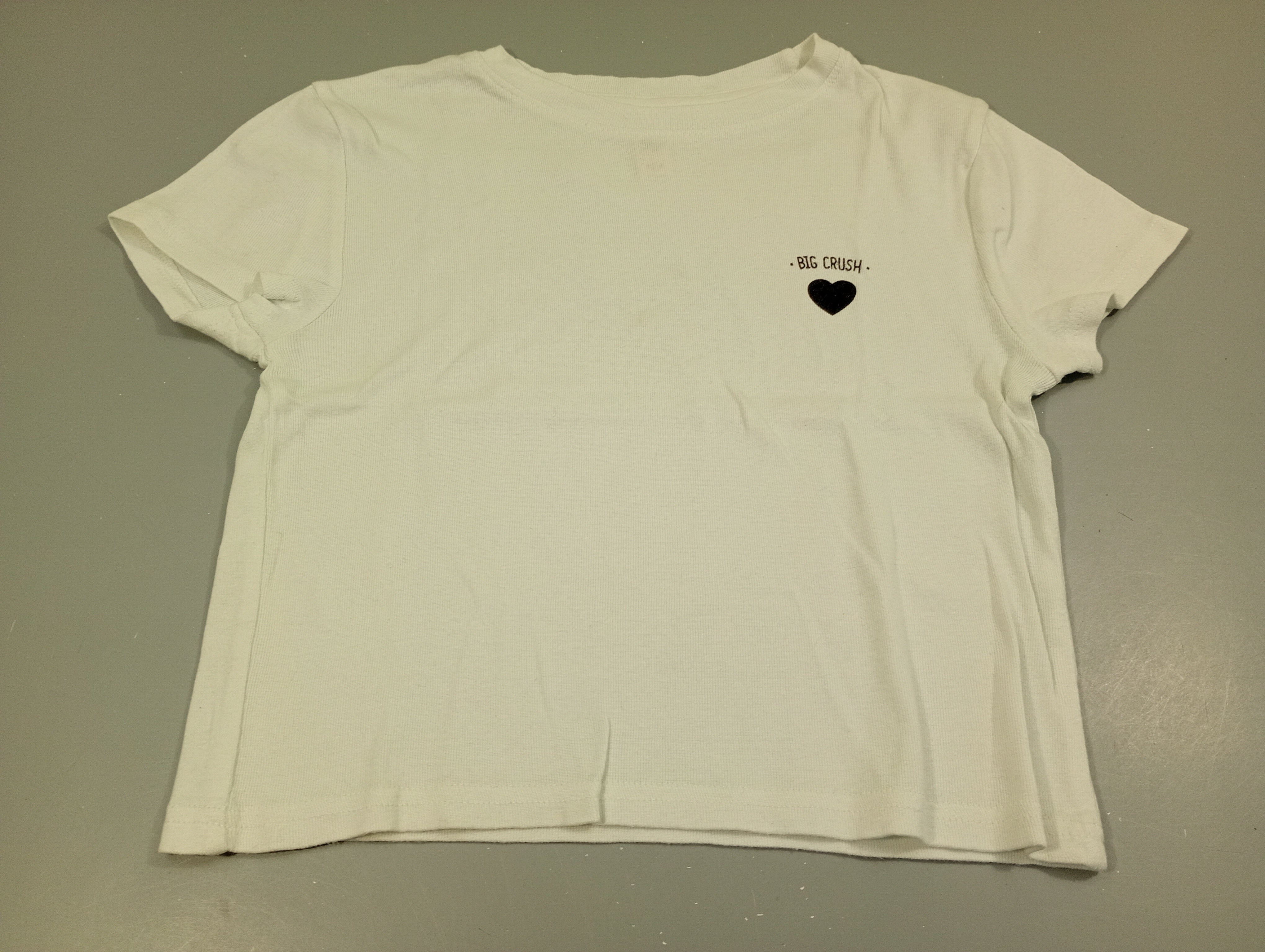 T-shirt m.c  crop-top blanc 