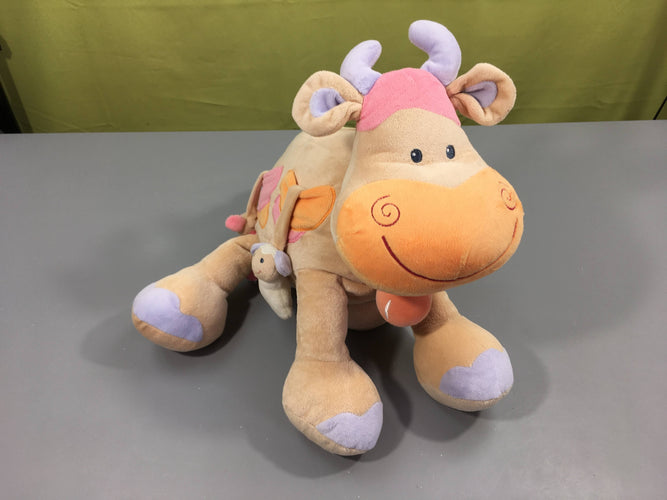 Peluche vache d'éveil, moins cher chez Petit Kiwi