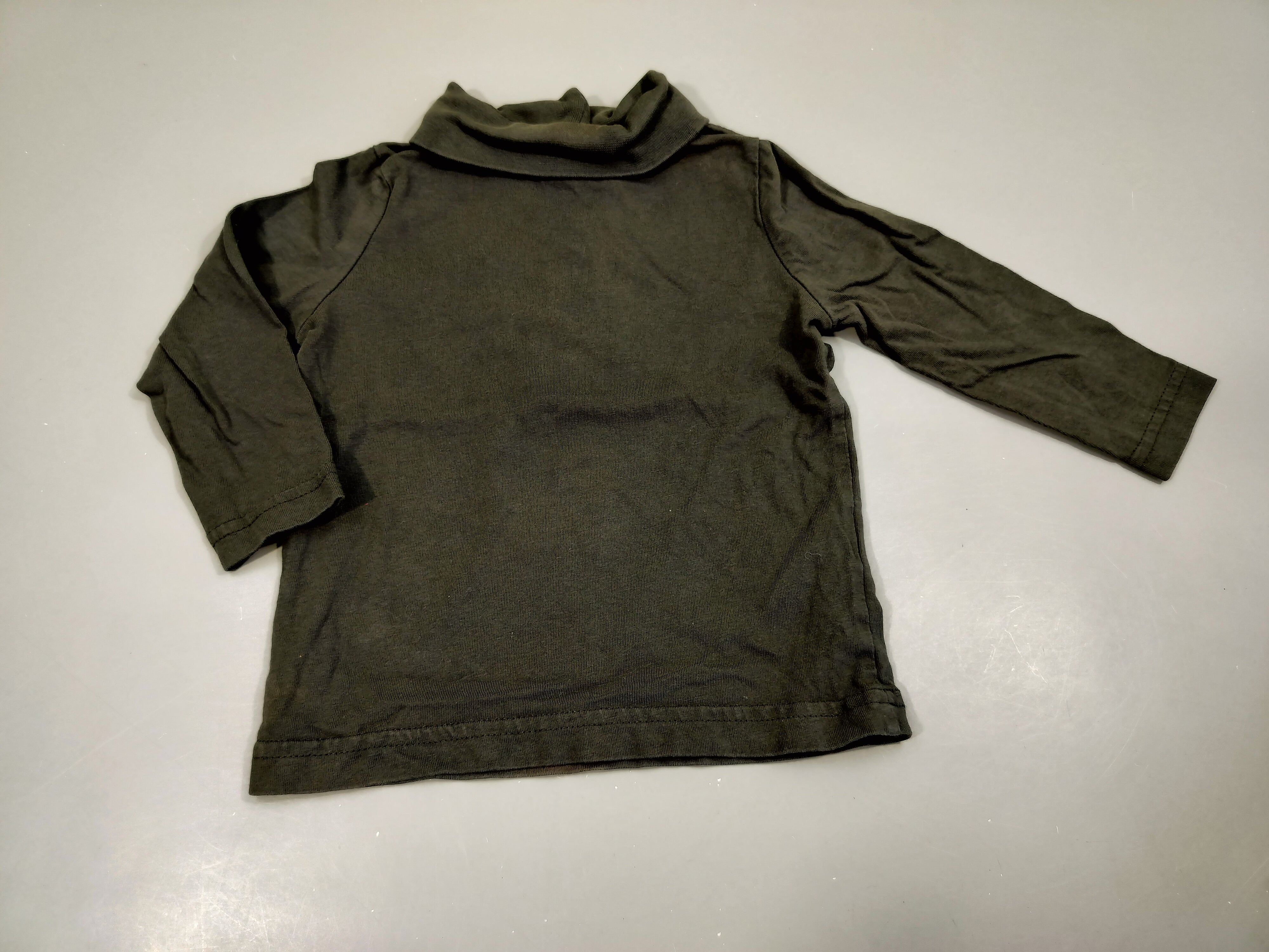 T-shirt m.l col roulé anthracite  190% coton