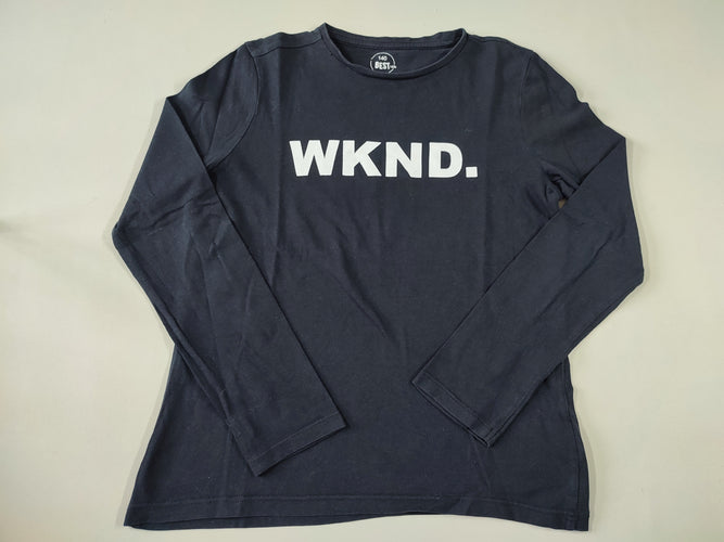 T-shirt m.l noir "WKND", moins cher chez Petit Kiwi