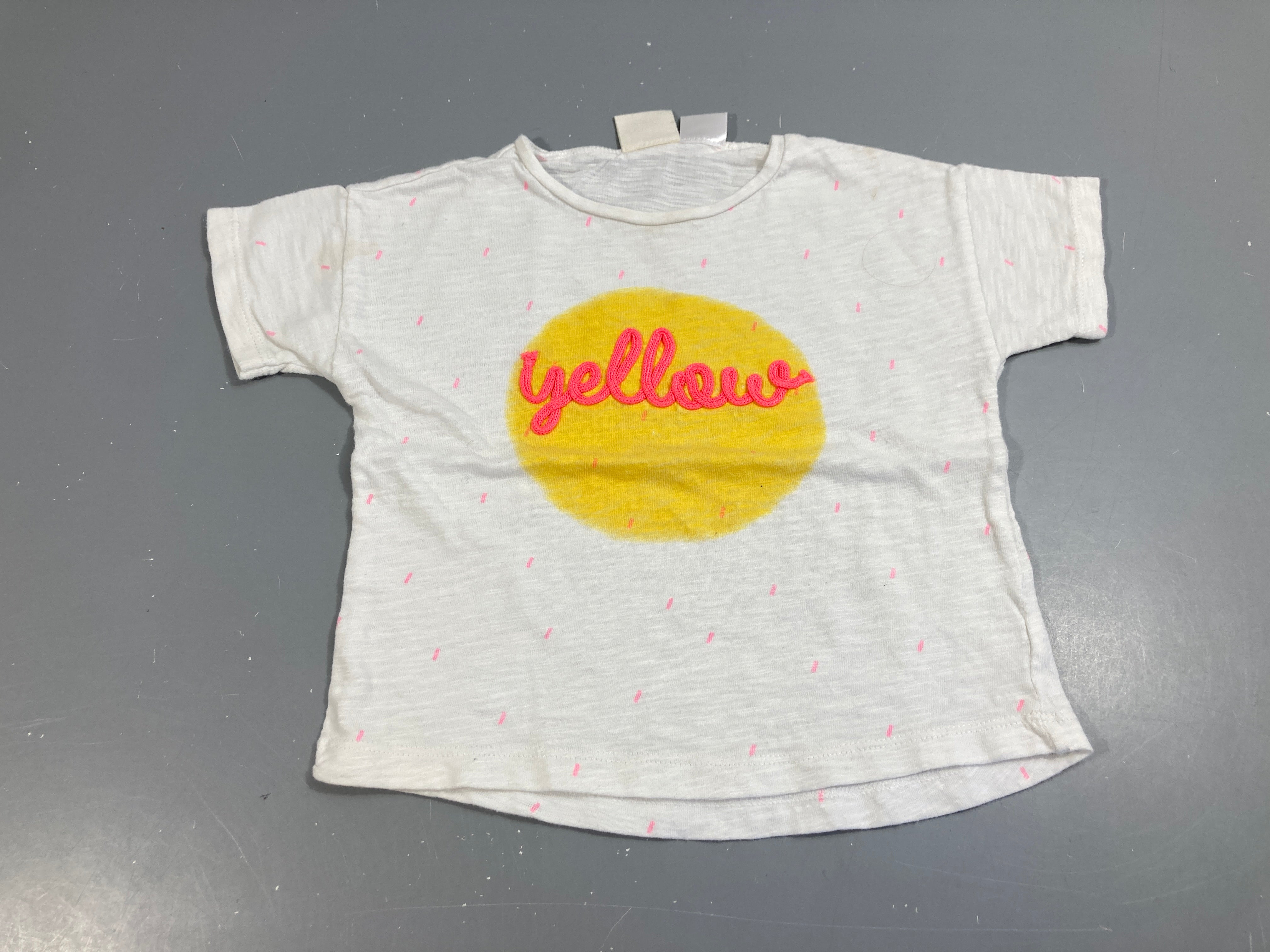 T-shirt m.c blanc, yellow