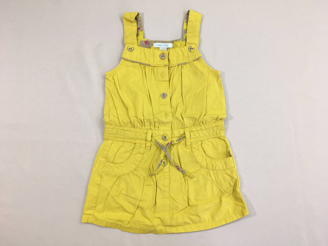 Robe Salopette jaune, moins cher chez Petit Kiwi