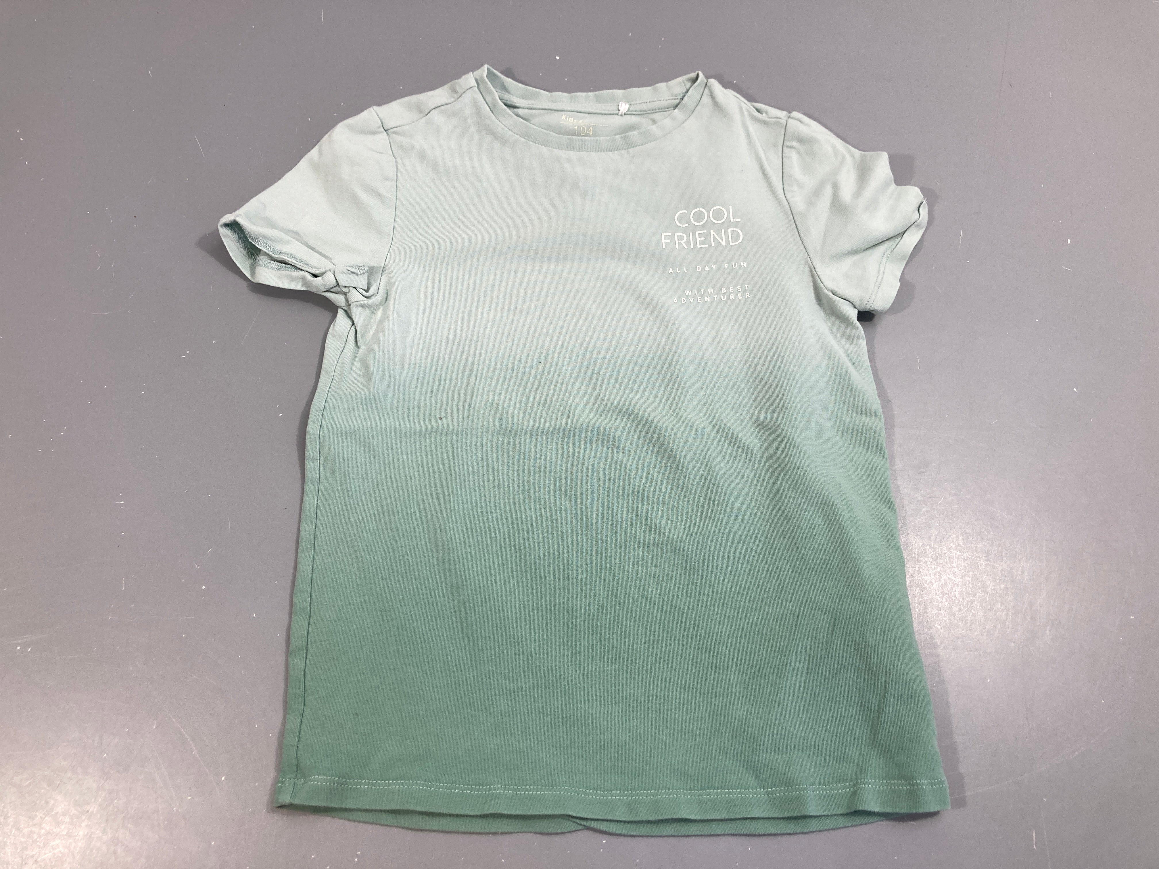 T-shirt m.c vert d'eau dégradé, cool friend