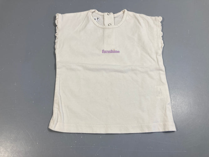 T-shirt s.m blanc, funshine, moins cher chez Petit Kiwi