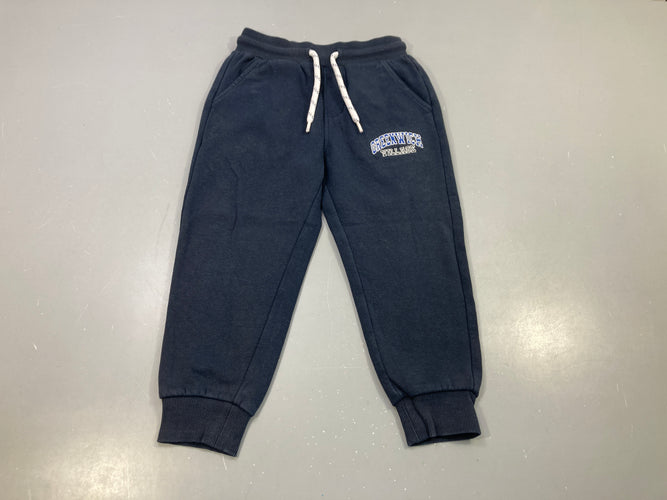 Pantalon jogging molleton bleu"Greenwiche village", moins cher chez Petit Kiwi