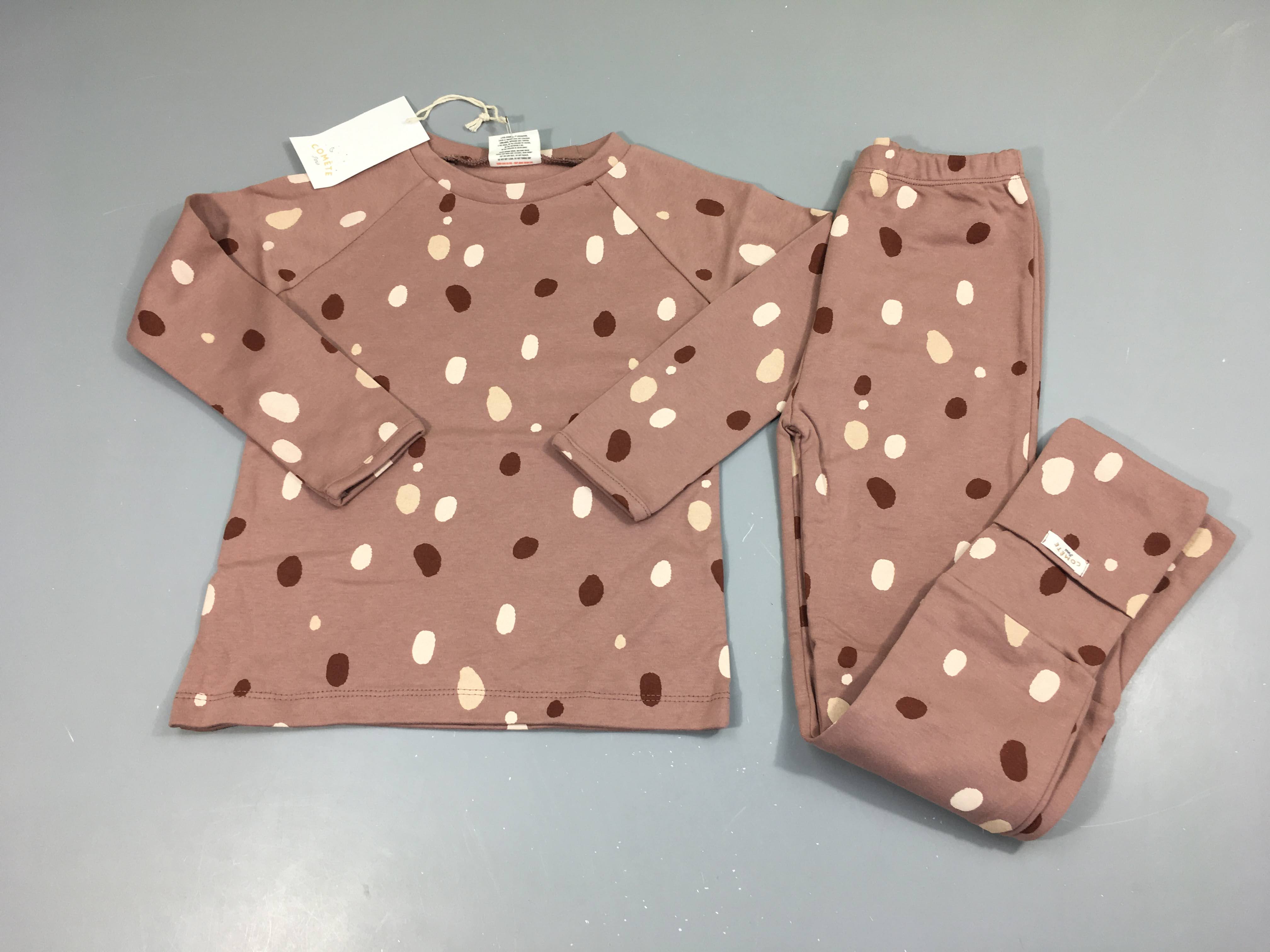 NEUF sous blister Pyjama 2pcs jersey rose pois Comète paris (prix neuf sur leur site 34€)