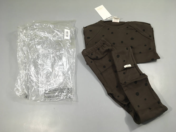 NEUF sous blister Pyjama 2pcs jersey brun pois Comète paris (prix neuf sur leur site 34€), moins cher chez Petit Kiwi