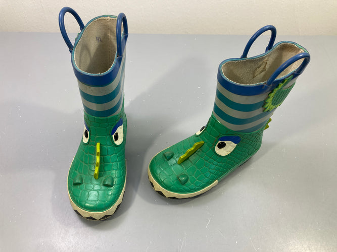 Bottes de pluie crocodiles / dinosaures "Bubble gum" -26, moins cher chez Petit Kiwi