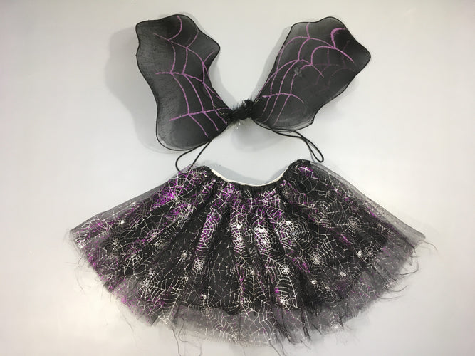 Déguisement jupe tulle Halloween + Ailes (déchirée à 1 endroit), moins cher chez Petit Kiwi