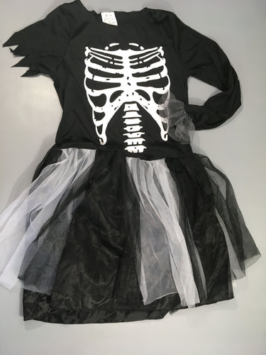 Déguisement robe ml Squelette tulle bas, moins cher chez Petit Kiwi