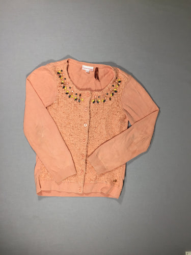 Gilet sumon texturé -perles - coudes usés, moins cher chez Petit Kiwi