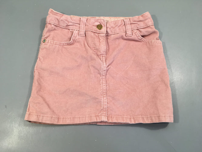 Jupe velours rose clair, moins cher chez Petit Kiwi