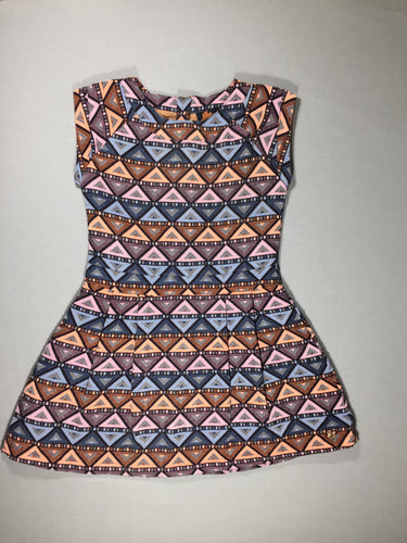 Robe s.m losanges bleu/saumon/rose, moins cher chez Petit Kiwi