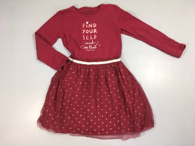 Robe m.l bi-matière aubegine Find Your self, moins cher chez Petit Kiwi
