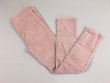 Pantalon velours côtelé rose