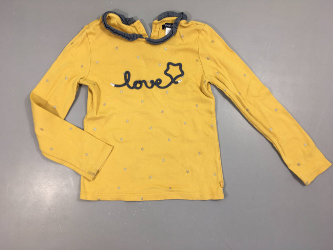 T-shirt m.l jaune Love, moins cher chez Petit Kiwi