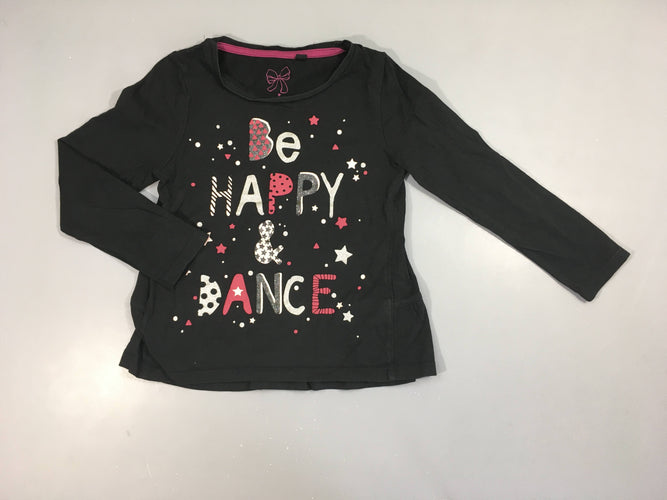 T-shirt m.l noir Happy Dance, moins cher chez Petit Kiwi