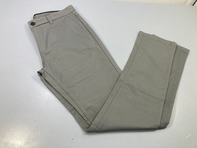 Pantalon chino gris  clair , coupe classique .T 42, moins cher chez Petit Kiwi