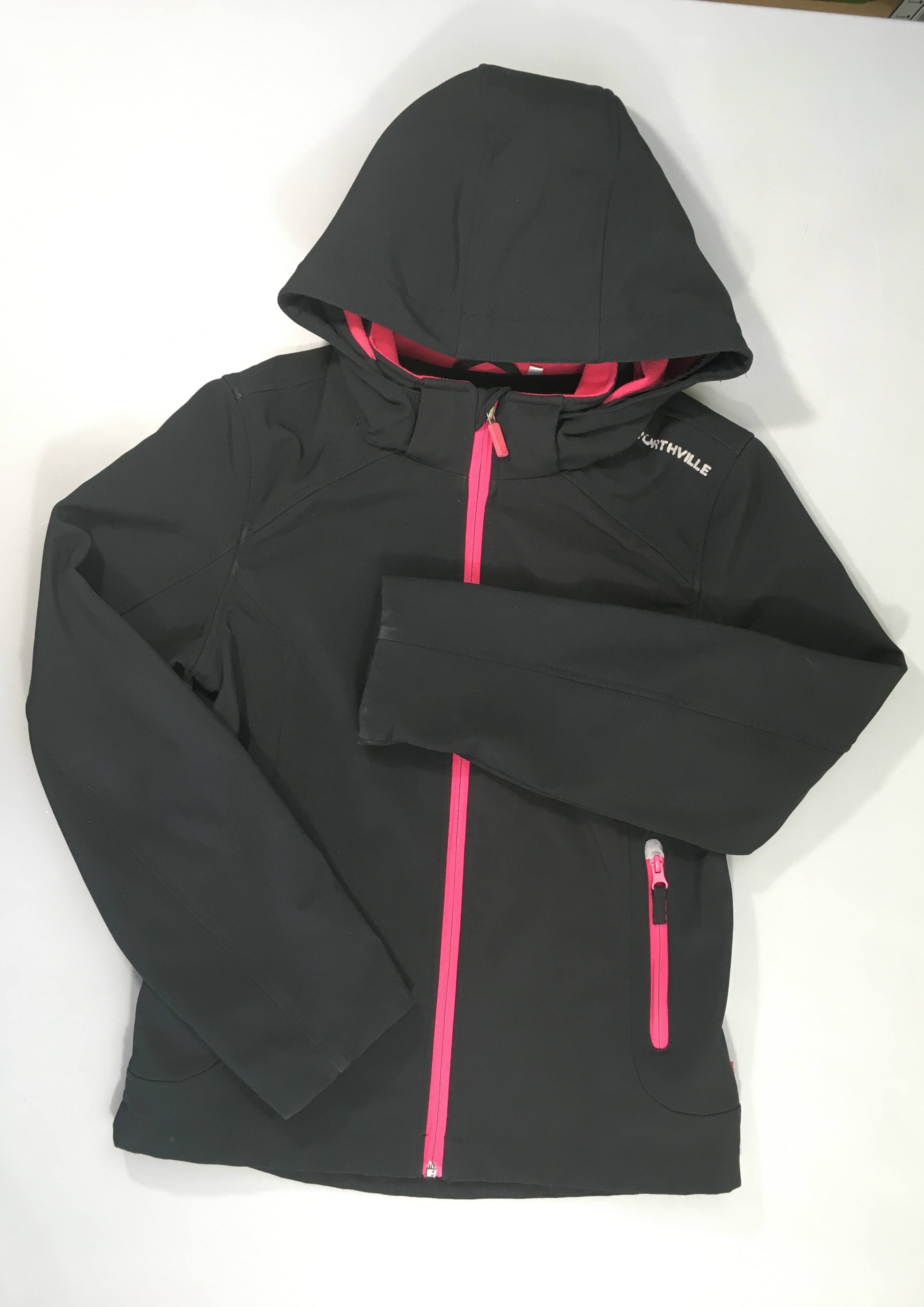 Veste softshell zippée noire à capuche amovible northville
