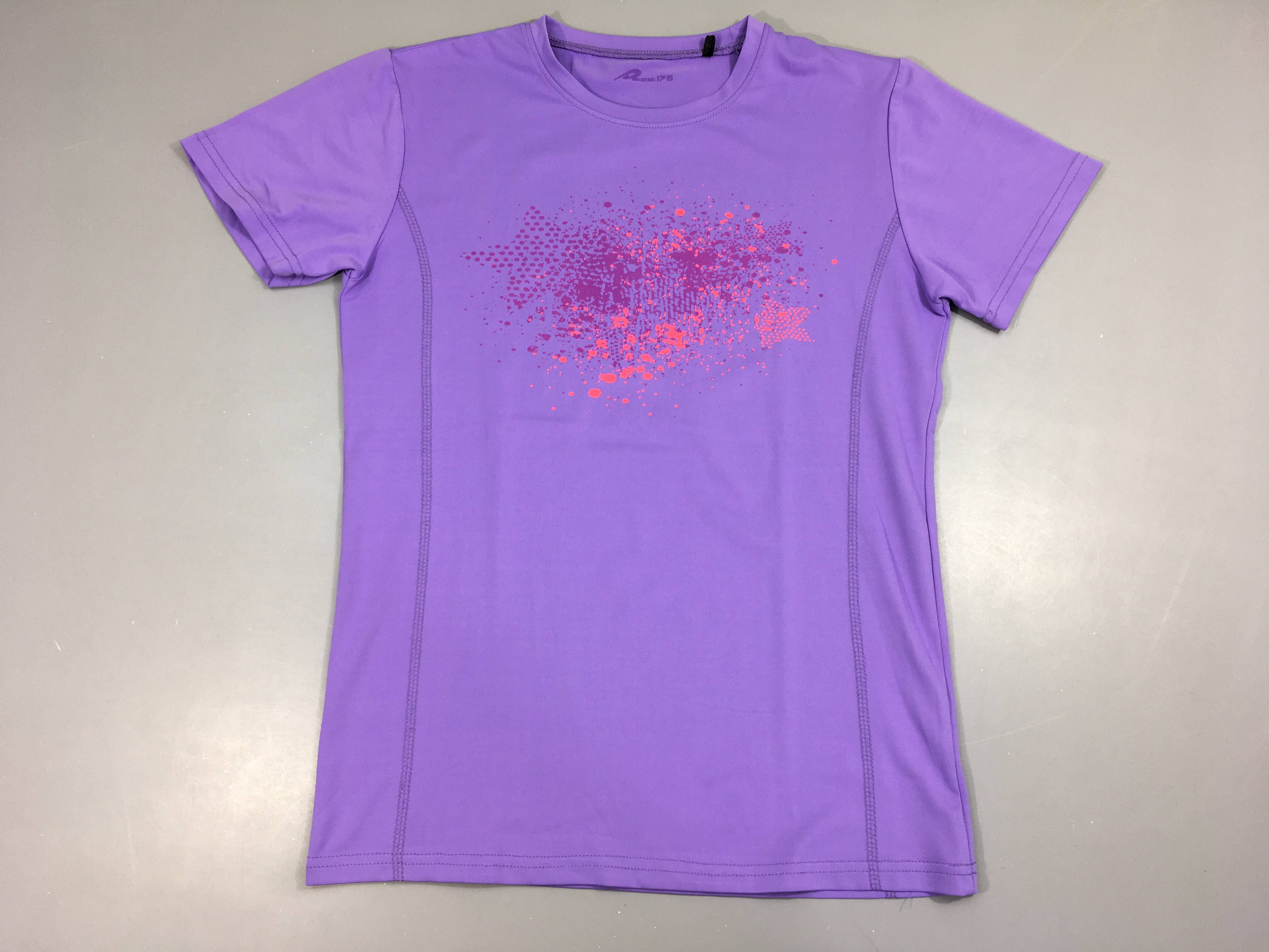 T-shirt m.c de sport mauve effet taches